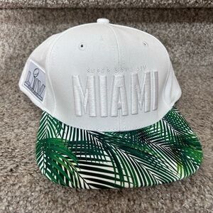 Miami Flat Bill Snap Back Super Bowl 53 KC v SF PAL Tree Camo Baseball Hat. EUC